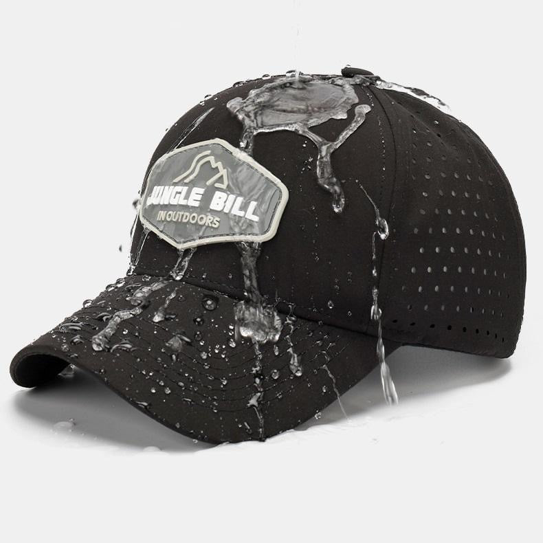 New Breathable Baseball Cap with Waterproof Structure for Women and Men, Perforated Design Laser Cut Water Resistant Hat