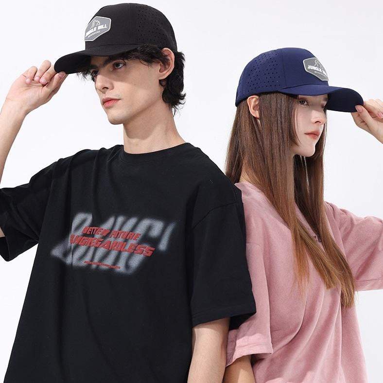 New Breathable Baseball Cap with Waterproof Structure for Women and Men, Perforated Design Laser Cut Water Resistant Hat
