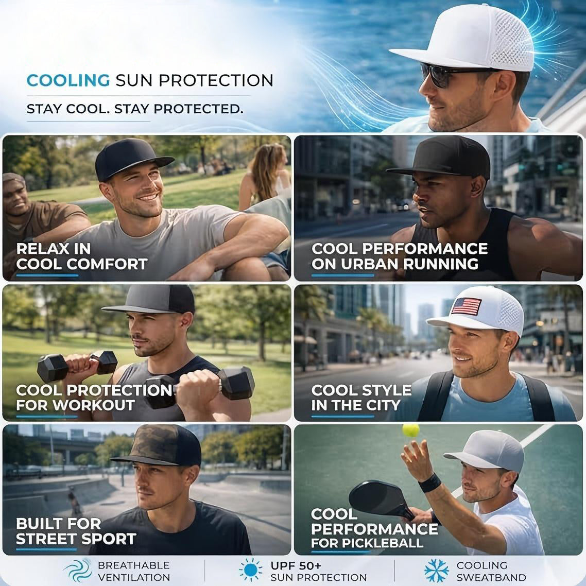 Flat Bill Hat Custom Flat Bill Snapback Hat Waterproof Breathable Laser Cut Perforated Snapback Cap
