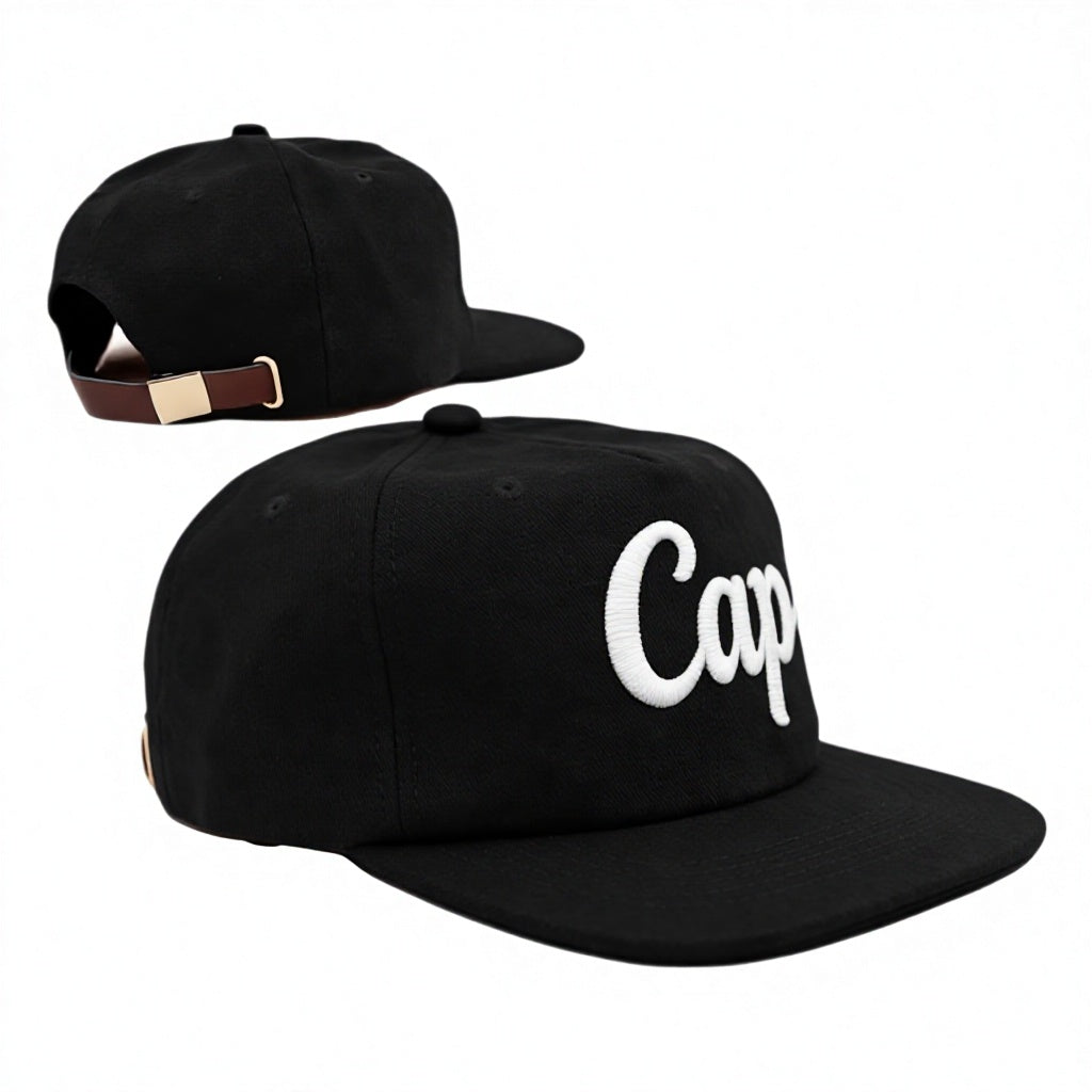 Vintage Thick Wool Custom 3d Embroidered logo Unstructured Low Profile 5 Panel StrapBack Hat Snapback Cap